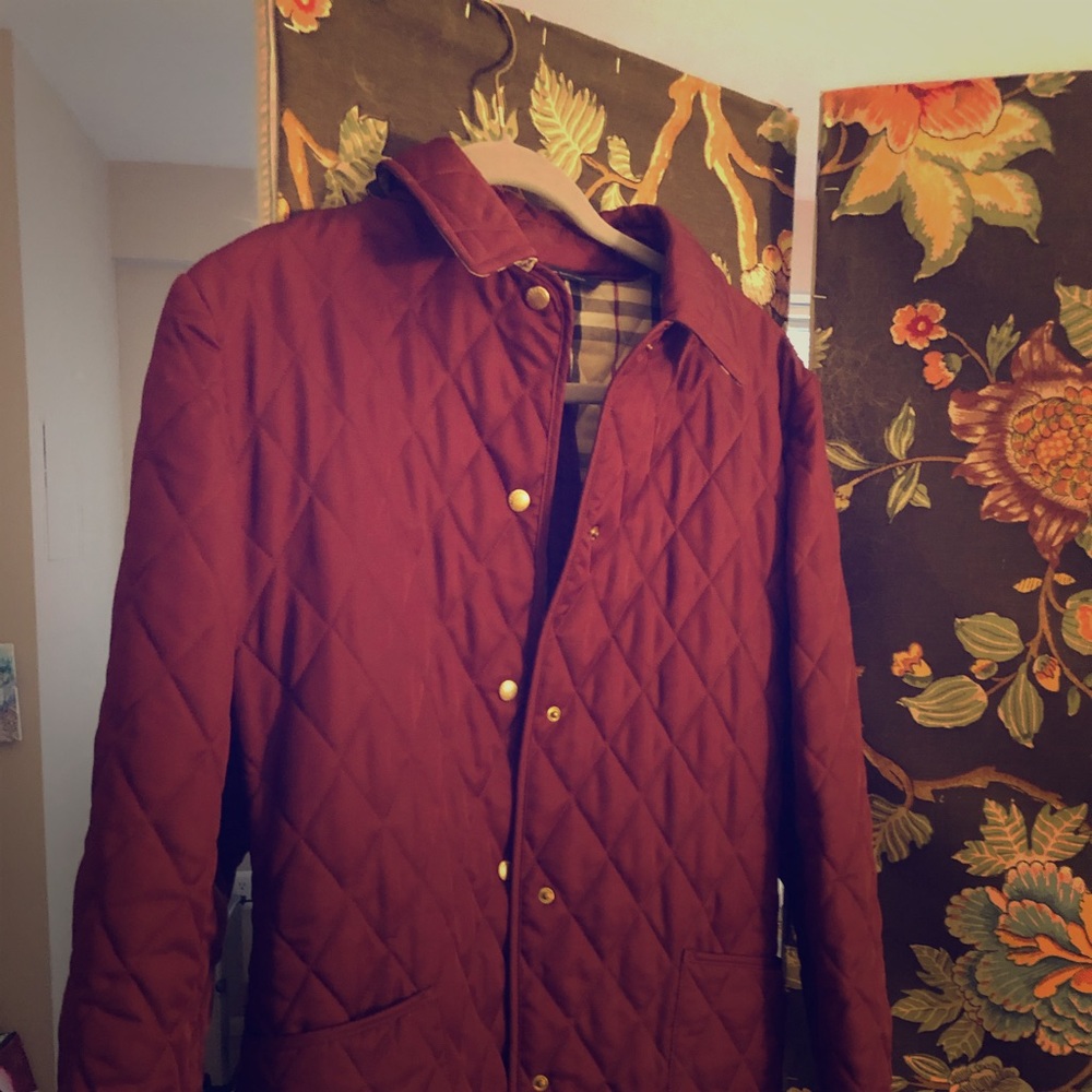 Burberry Quilted Red Jacket - Small